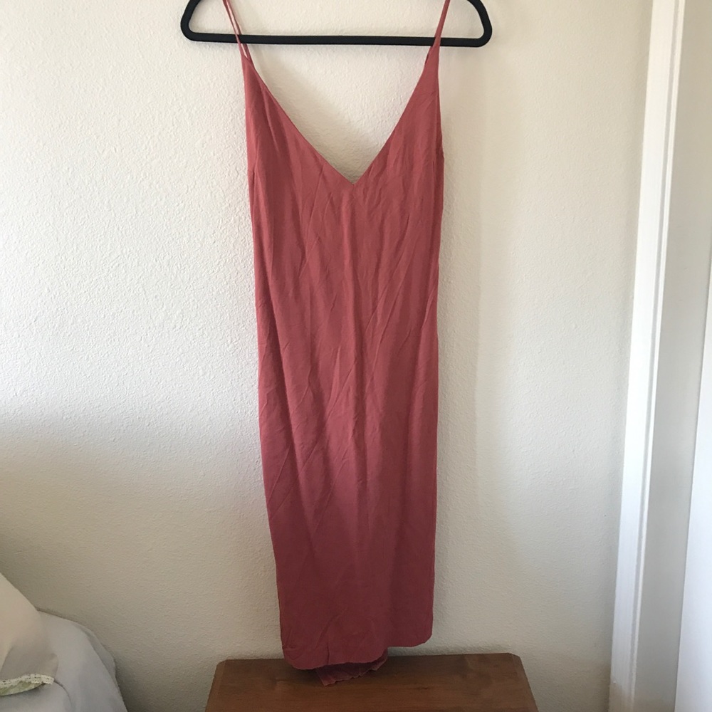 Deep v slip dress
